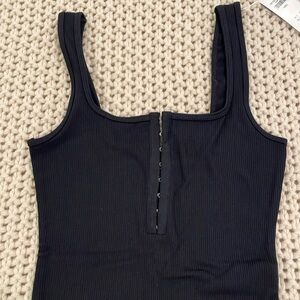 Abercrombie & Fitch Black Ribbed Bodysuit